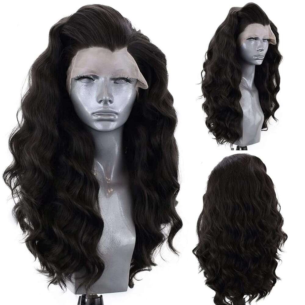 AIMEYA Front Body Wave Blue For Women Natural Haire Black Synthetic Lace Wigs Daily Use Cosplay Wig