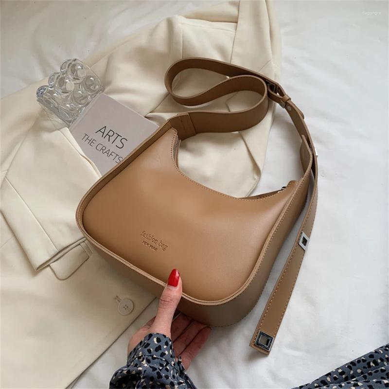 Shoulder Bags Small Designer Women's Black Bag Simple Retro Crossbody Pu Leather Female Handbags Pure Color Bucket Sac a7e5