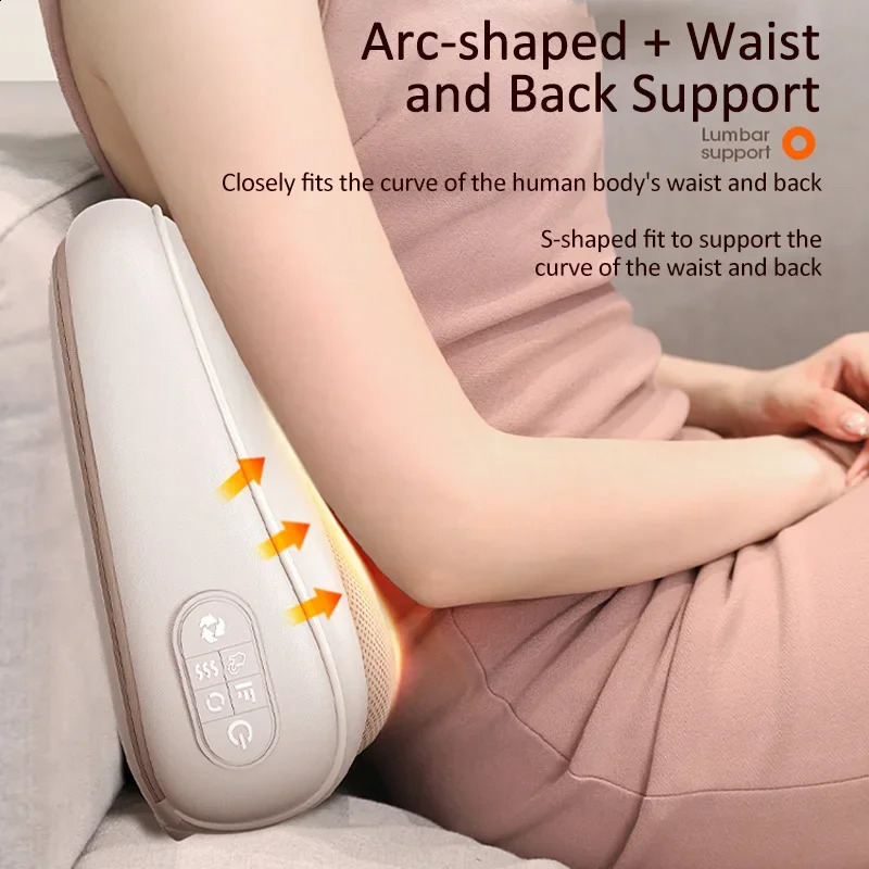 Okayso Neck Massager Pillow Massager Waist Back Shoulder Finger Pressure Multi functional Thermal Compression Relaxation Gift 240914