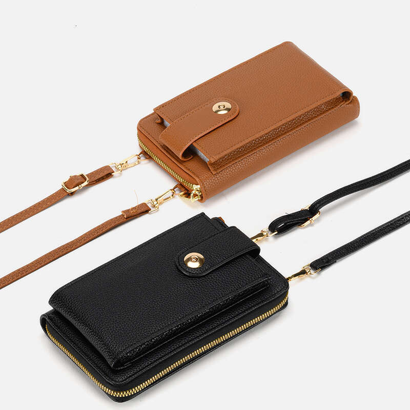 AMZZ 2024 New Mobile Phone Single Shoulder Solid Color Simple Crossbody Small Korean Version Large Capacity Women's Bag