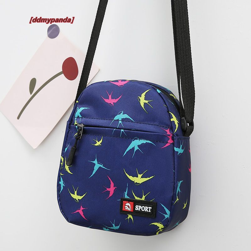 One shoulder versatile mini casual Oxford women's mobile wallet, printed nylon cloth bag, crossbody bag #5 ddmypanda