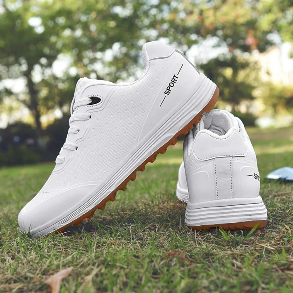 Women Comfortable Waterproof Golf Sneakers Outdoor Walking Men Golfing Footwear Anti Slip Knob Athletic Golfer Shoes ing er