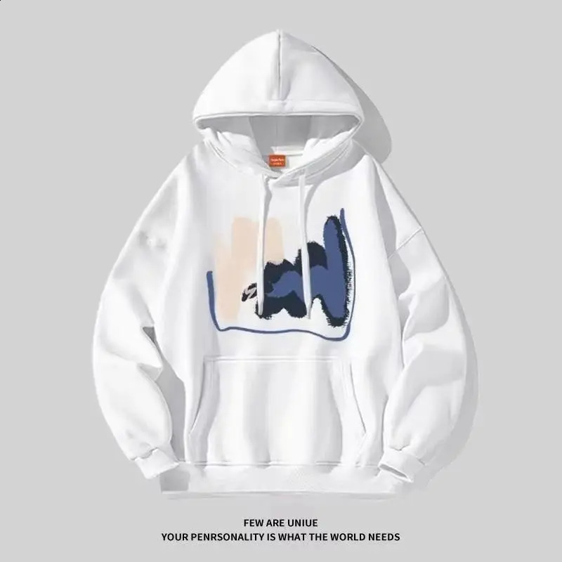 men and women for spring autumn fashion casual hooded sweatshirt simple loose breathable print hoodie Oversized 240910