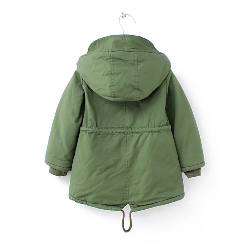 Winter Children Down Parkas 29Y European Style Boys Girls Warm Outerwear Color Green Blue Hooded Coats For 240905