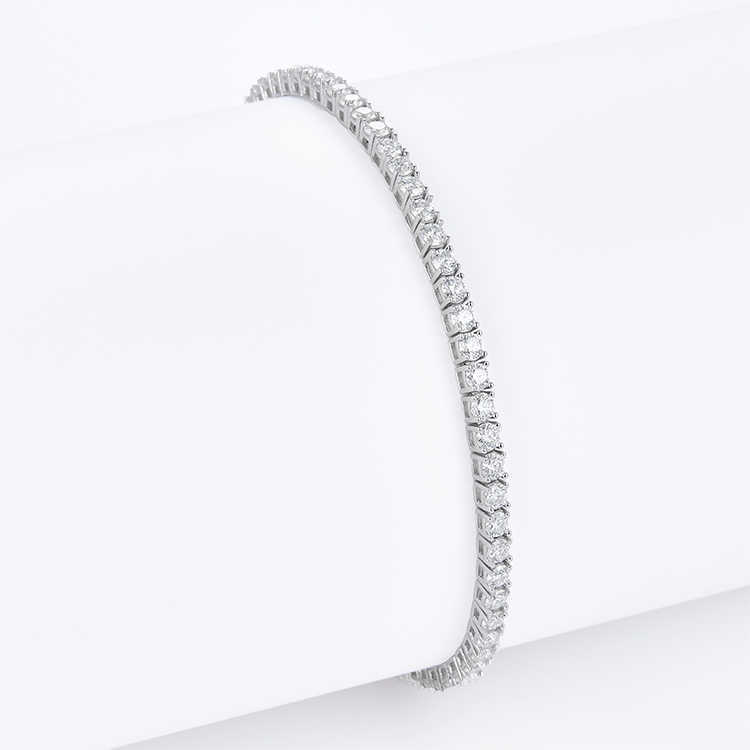 Tennis chain 925 Sterling Silver 2mm 3mm Melee GRA Moissanite diamond womens bracelet necklace Hiphop Jewelry