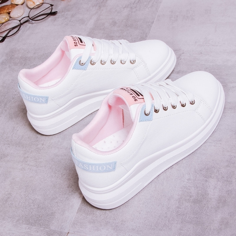 Latest Spring Autumn White Women Platform Woman Fashion Sneakers High Quality PU Casual Ladies Shoes Loafers
