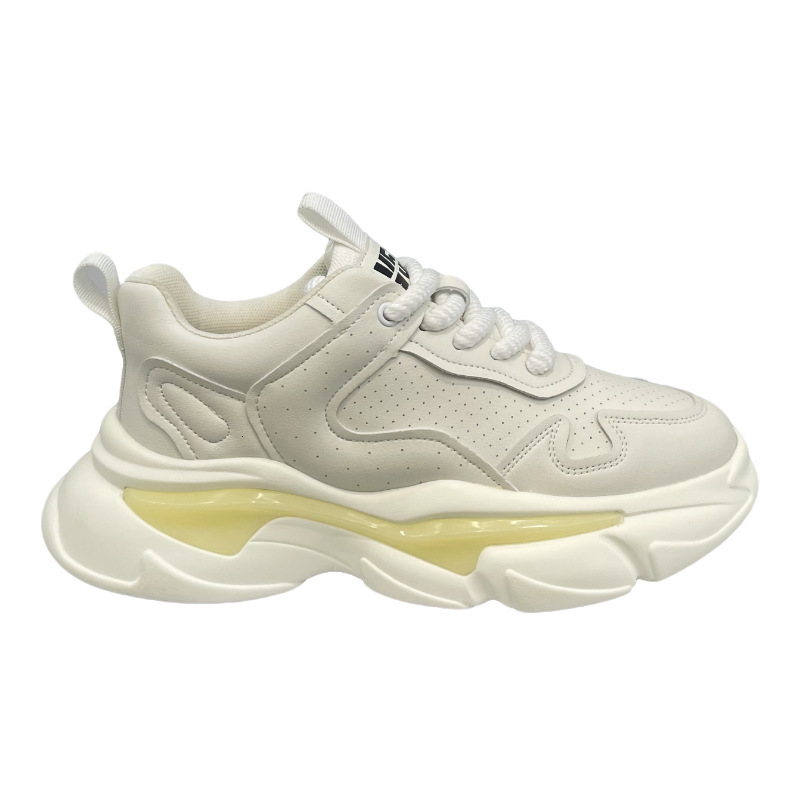 Ddmybear 2024 New Fashionable Sports Versatile Casual Leather Face Men's Soft Bottom Dad White Shoes Chinese Brand Shoes F915-159
