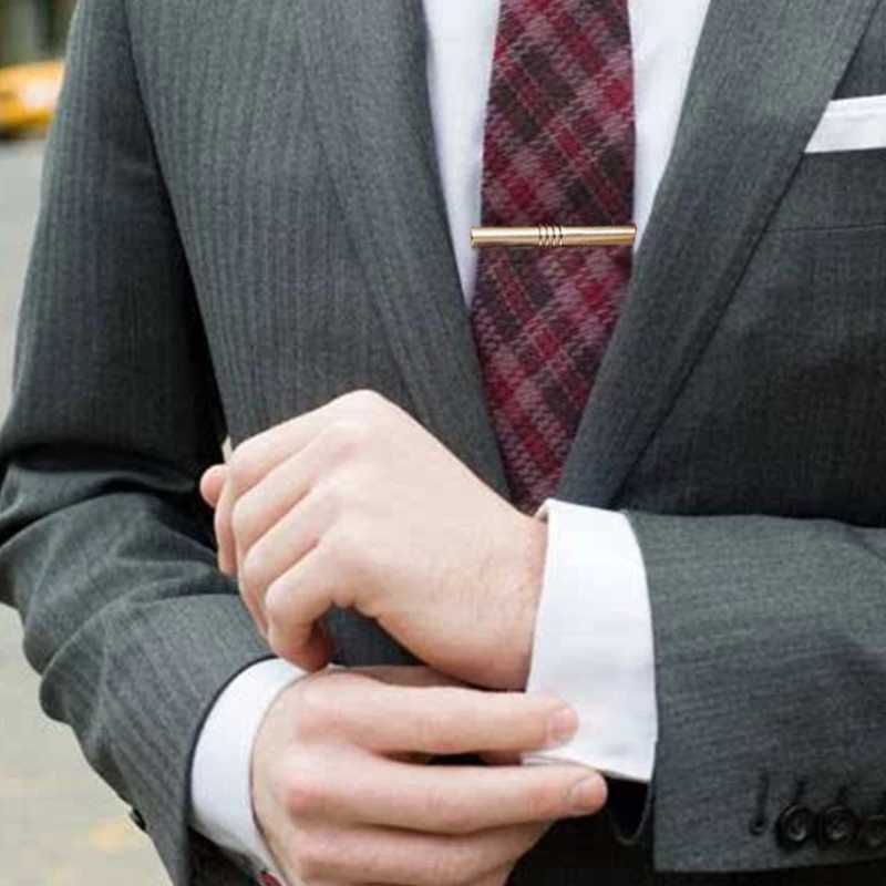 Mens regular tie clip mens wedding party business gold collar bar clip W240914
