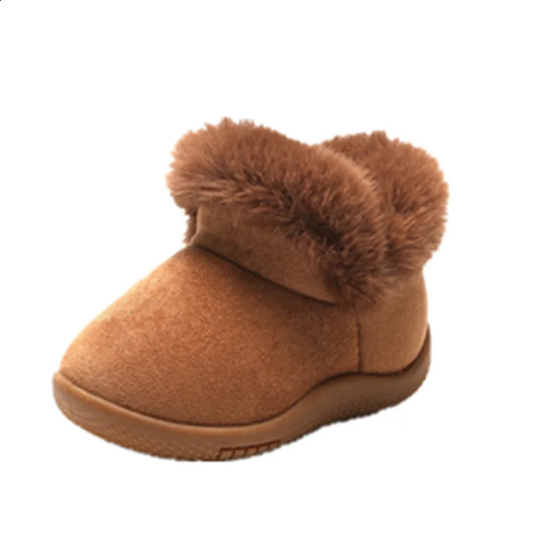Winter baby shoes boys snow boots plush childrens girls thick indoor cotton 240909