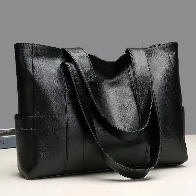 Capacity Vintage Large Tote Bag, Retro Vegan Shoulder Bag, Women's Casual Handbag For Commute Free Shipping