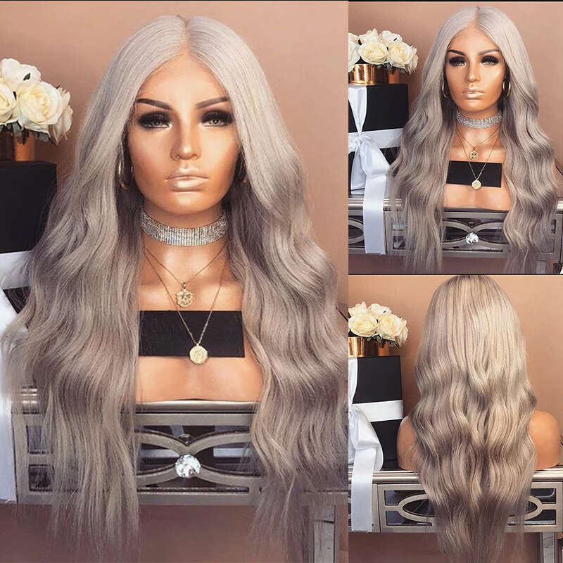 AIMEYA Platinum Blonde Body Wave Synthetic Lace Front For Women Natural Haire Wig Cosplay Wigs Daily Use