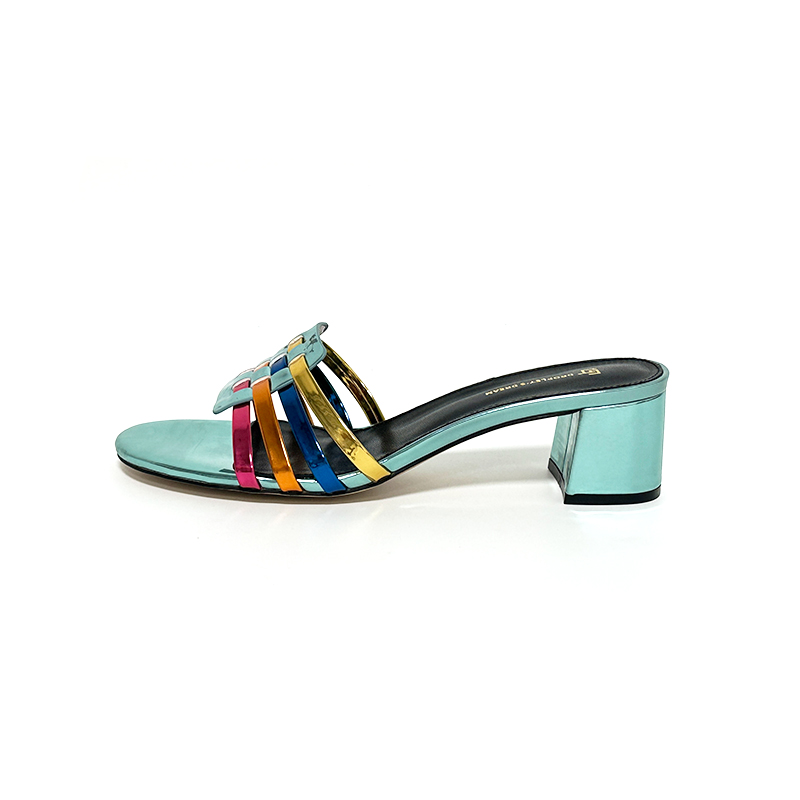 designer slippers heels for women sexy sandals indoor outdoor slides Genuine Leather shoes with box size 35-44