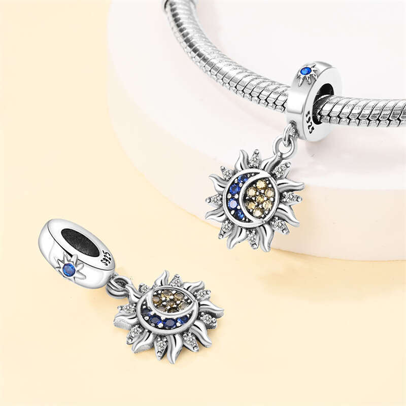 925 Sterling Silver Moon Vitreous Star Fairy Tale Charms Beads Fit Original Bracelets DIY Jewelry Romantic Gift