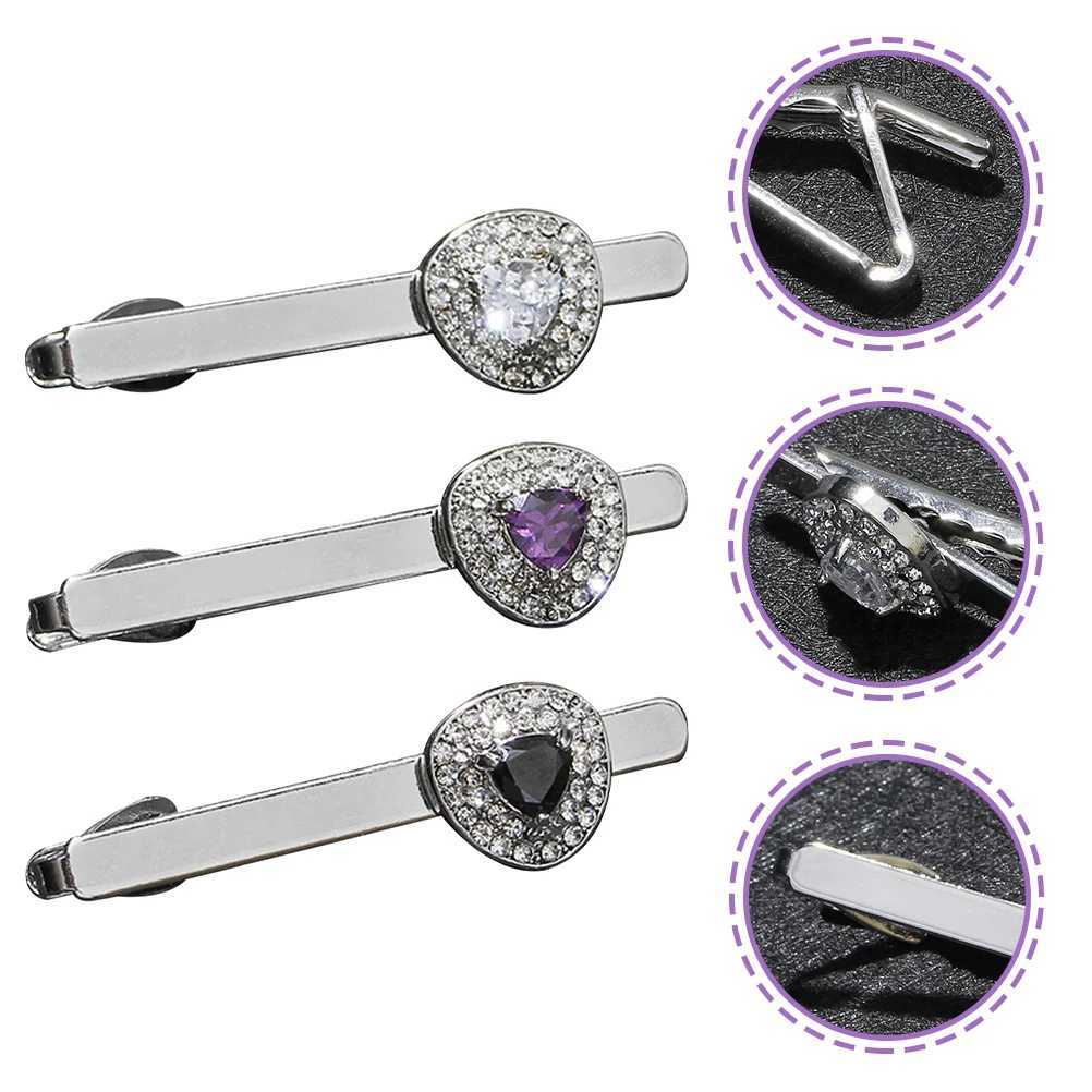 3-piece tie clip mens jewelry mens personalized shirt alloy buckle set clothing accessories mens tie W240914