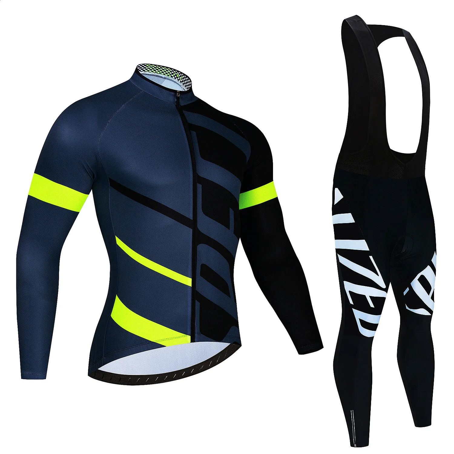 Team Autumn Cycling Jersey Set Ropa Ciclismo Men Long Sleeve Bike Clothing MTB Maillot Road Bicycle Bibs Uniform 240910