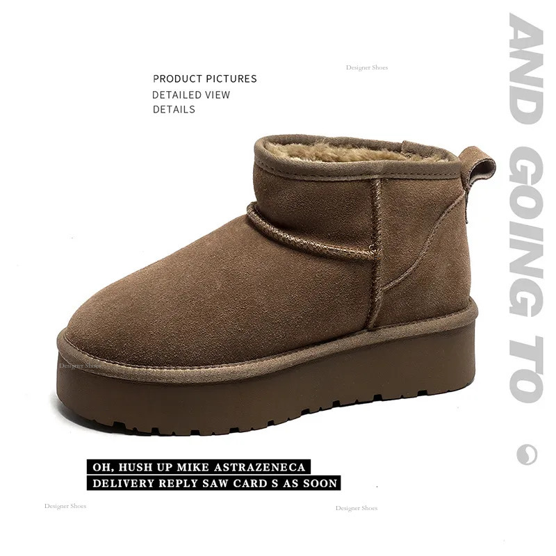 Winter 2024 New Thick Soled Snow Boots For Women With Short Legs And Thick Fleece Anti Slip Wear-Resistant And Warm