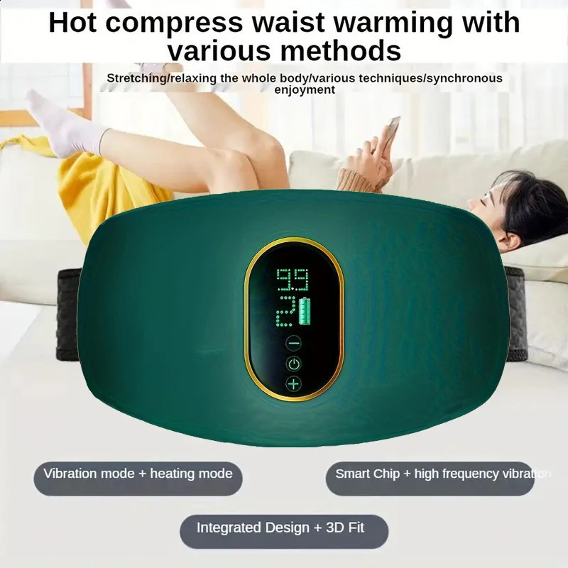 Abdominal massager with fat reduction vibration massage fitness equipment home abdominal massager USB charging 240914