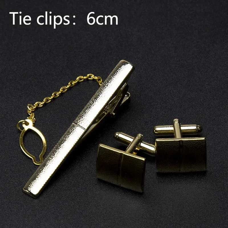 Mens Classic Tie Clip Cufflink Set Luxury Tie Pin Accessories Shirt Tie Clip Fashion Tie Clip Mens Gift Jewelry W240914