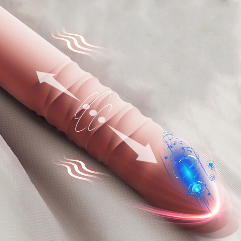 Telescopic G Spot Dildo Vaginal and Clitoral Stimulus Vibrator Female Stick Toy Adult 18 Masturbation Sex Machine 240914