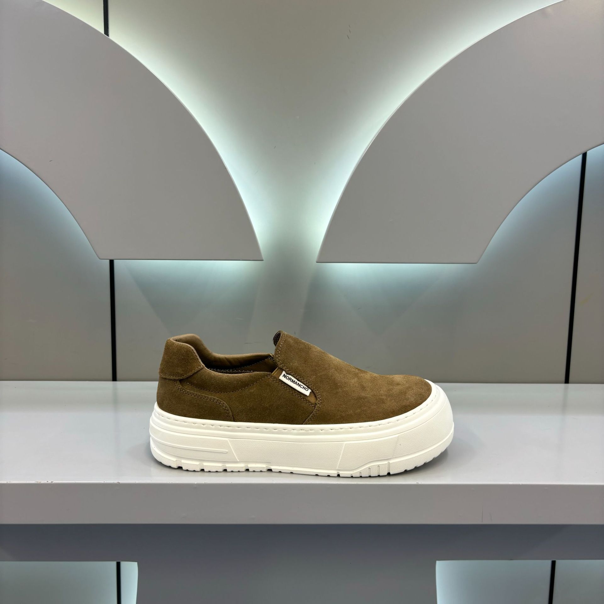 Ddmybear Real Leather Autumn Style,Men's Thick Soled, Lightweight, Big Toe Comfortable, Breathable, Casual Board Shoes, Lazy Shoes Chinese Brand 
