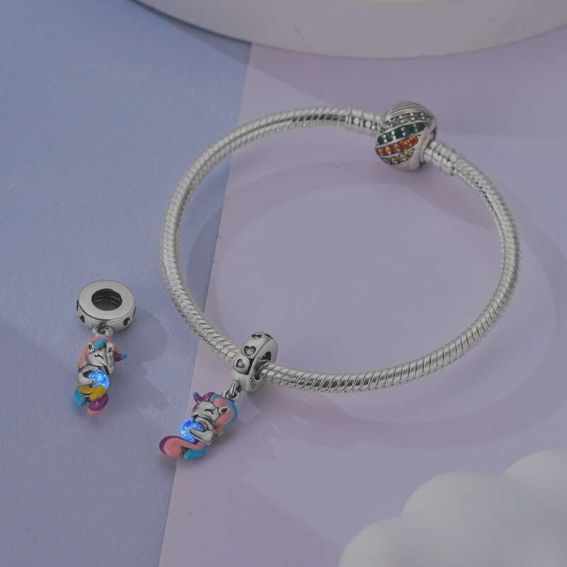 925 Sterling Silver Dragon Angel Gem Butterfly Blue Zircon Charms Bead Fit Original Bracelets DIY For women Fine Jewelry