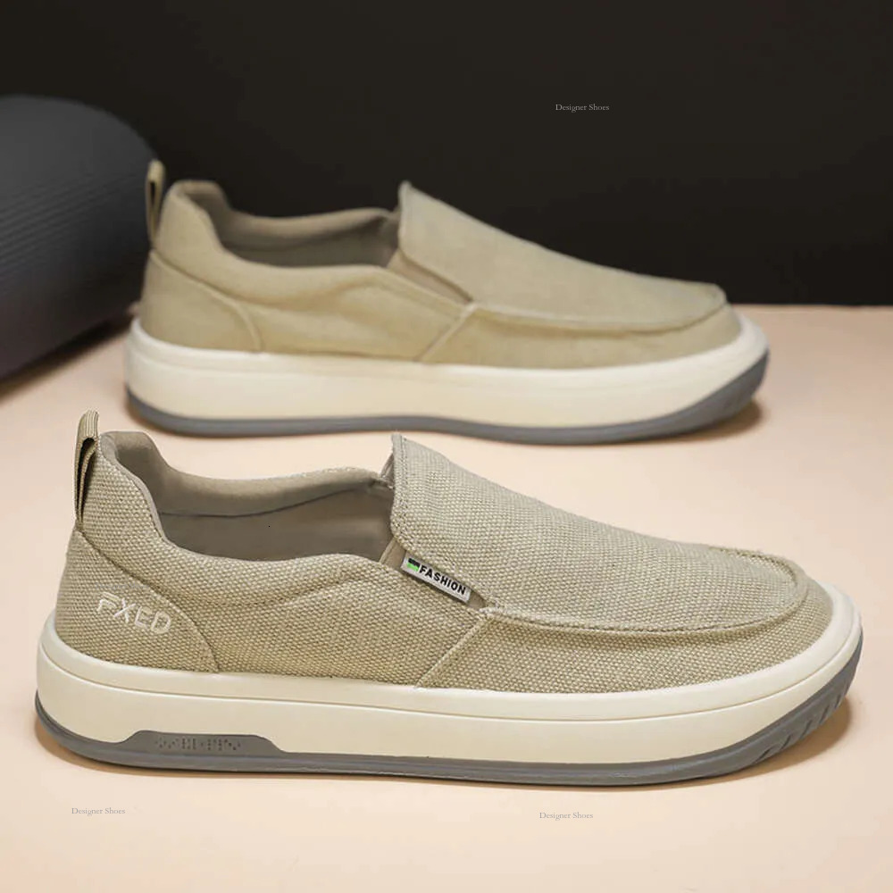 Casual Men's Breathable Canvas Slip Comfort Slip-On Loafer Soft Penny For Men Lightweight Driving Boat Shoes Loafers -On s