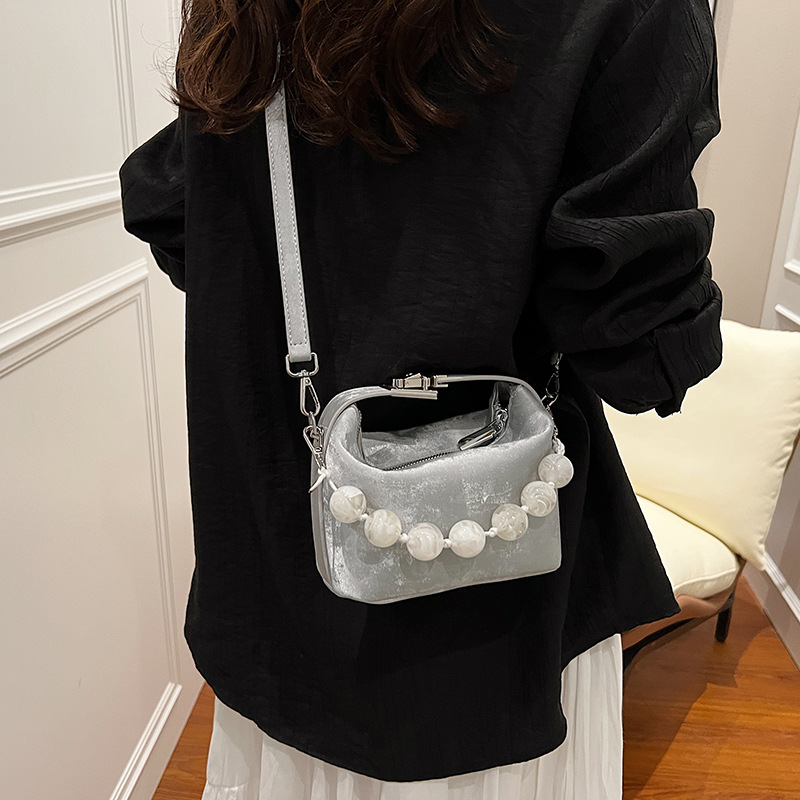 Chain Bag Handbag Slanting Cross Shoulder Bag For Women A Gradient Printed PU Bucket Bag Women's