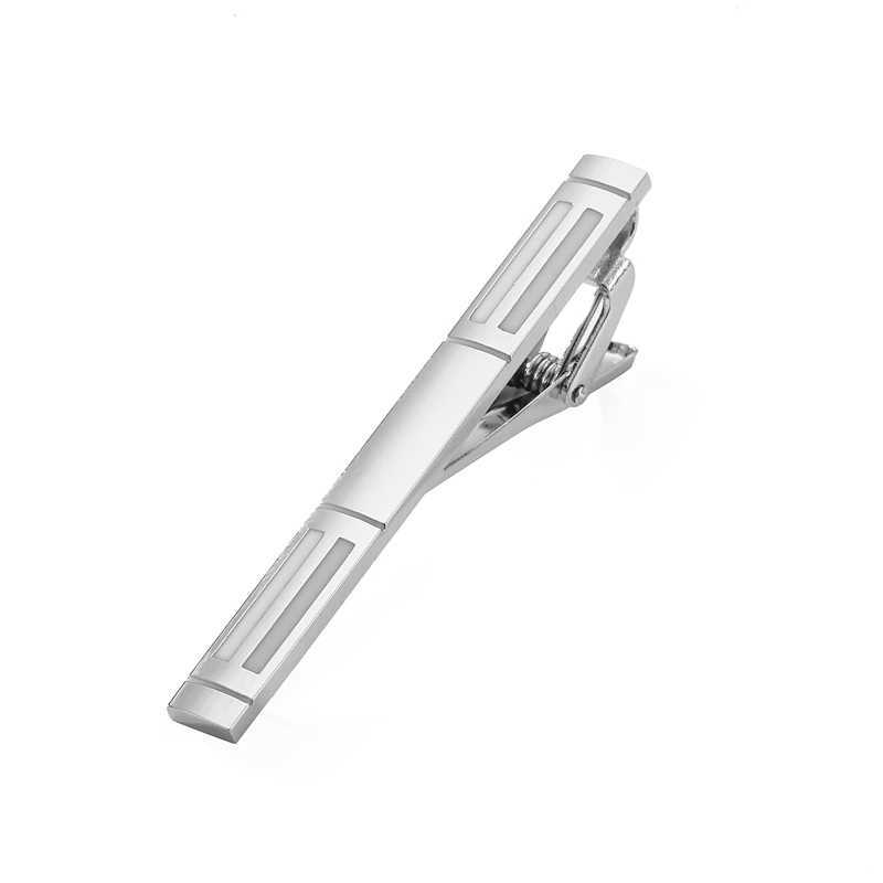 New copper material metal white tie clip fashion mens wedding tie clip clothing accessories wholesale W240914