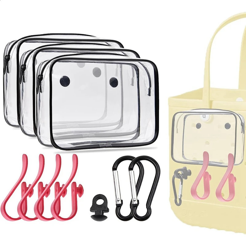 10Pcs Accessories Insert Pouch Zipper Inner Waterproof Travel Organizer For Bogg Bag Charms With Hoo 240909