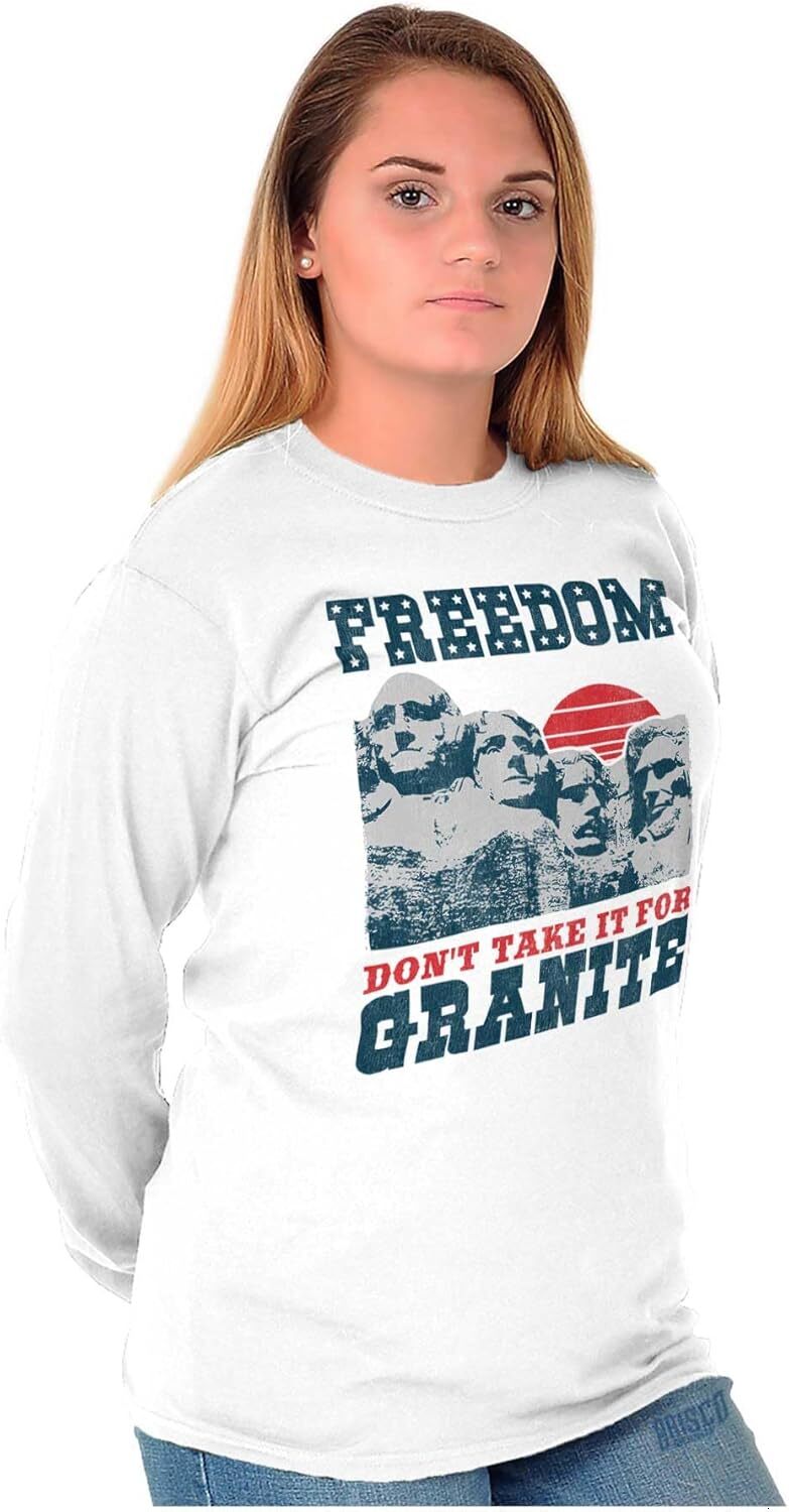 Long Sleeve Shirts for Men sweatshirt Freedom Take It Granite Pun Tshirt Women Tee Streetwear Casual tops clothes 79