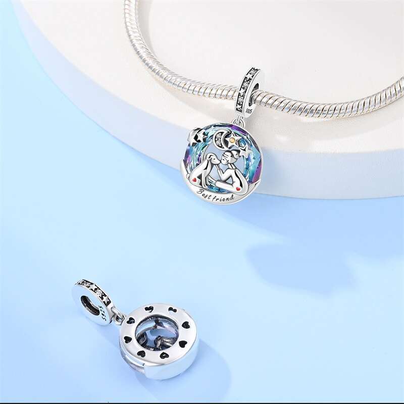 925 New Charms Sterling Silver Fit Original Bracelet Shining Lotus Sun Peace Dove Pendant Beads DIY Jewelry Gift