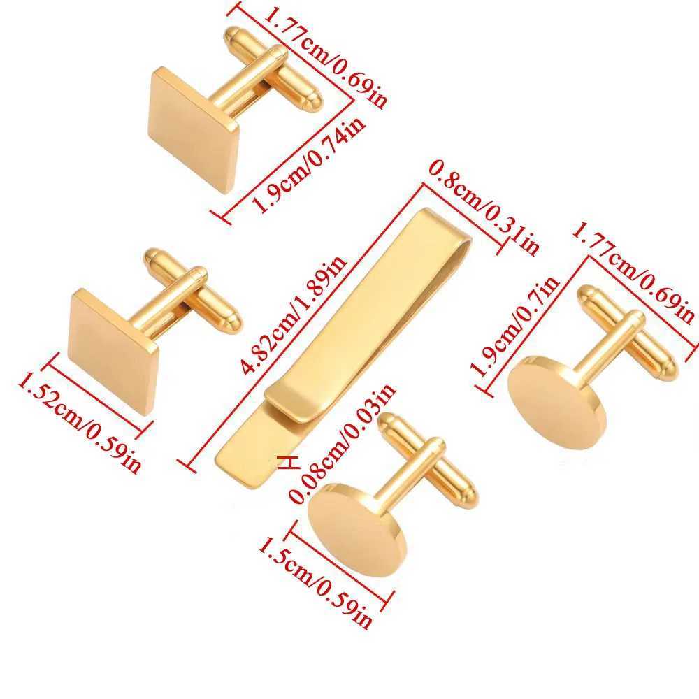 Tie clip cufflink set mens jewelry necklace clip formal clothing decoration cufflinks French shirt buttons Fashion cufflinks W240914