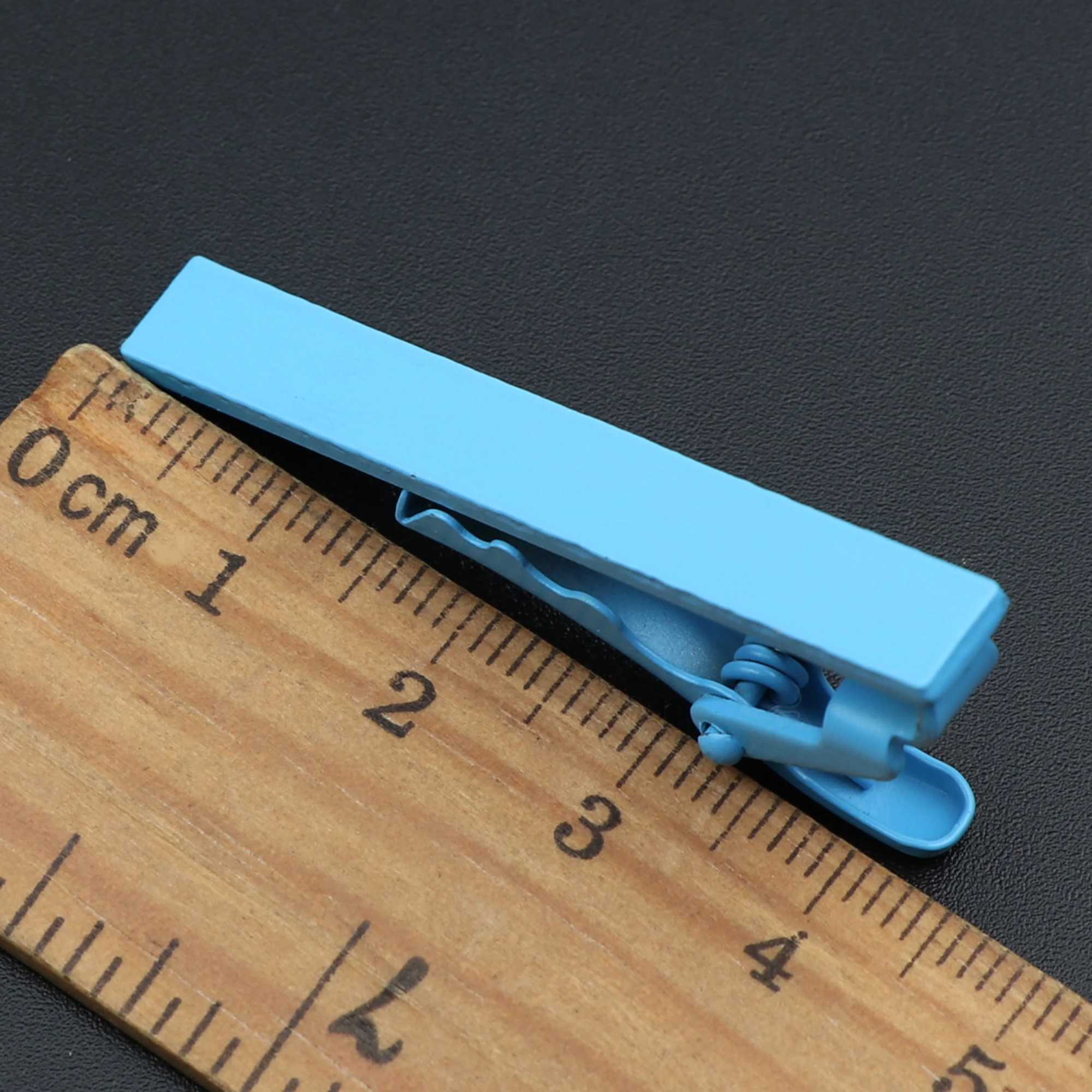 4cm mens tie clip new simple fashionable high-quality metal candy colorful practical necklace buckle clip set accessories W240914
