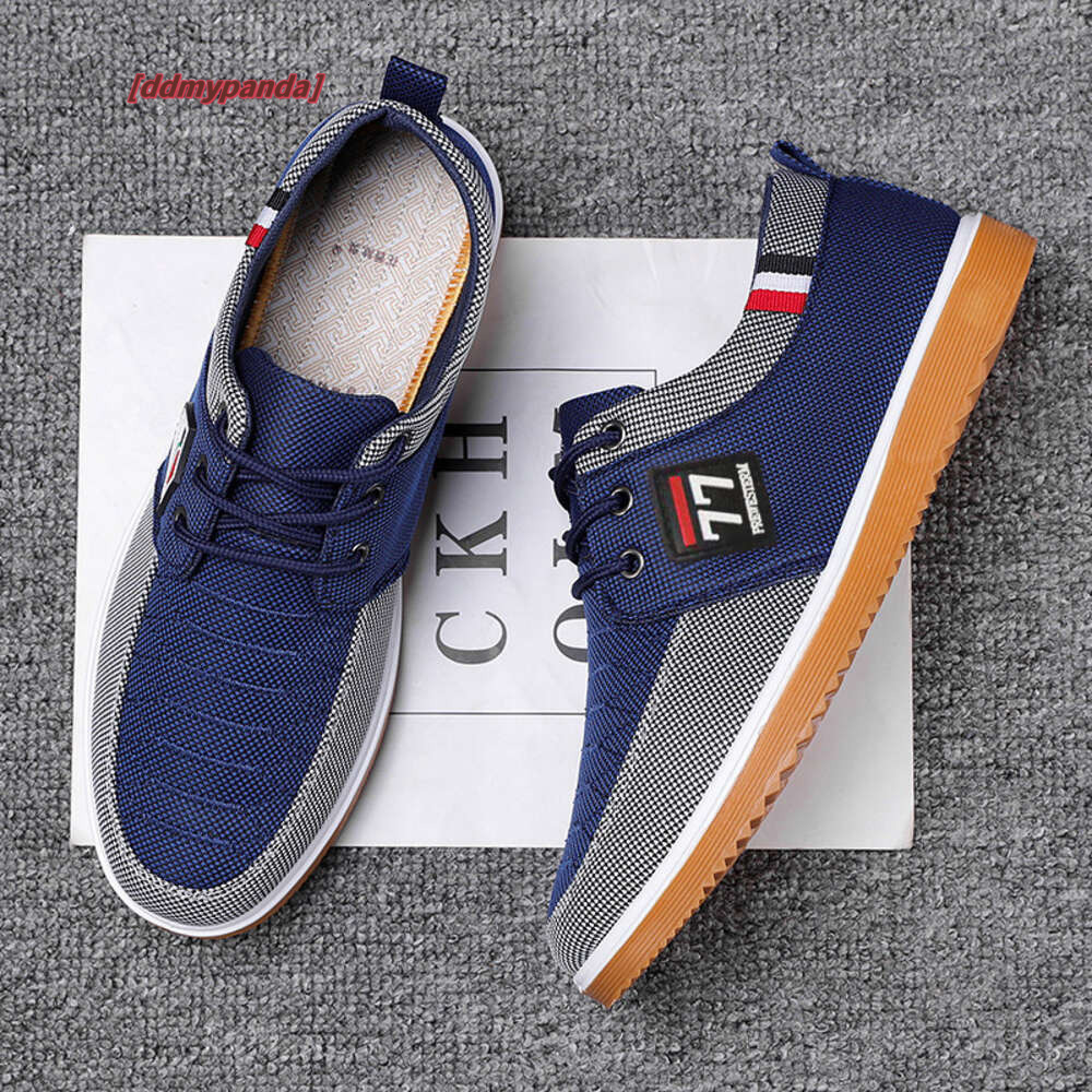 Men's Canvas Lightweight Casual Shoes Summer Fashion Mesh Breathable Vulcanized Lace Up Sneakers for Men Working Shoe ddmykukumalu ddmykukumalu