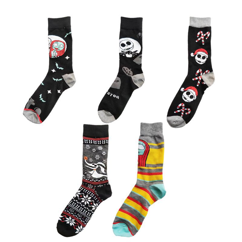 Crazy Funky Men Women Halloween Party Socks with Funny Design Mens Spooky Gifts Colorful Crew Dress Socks Wholesale