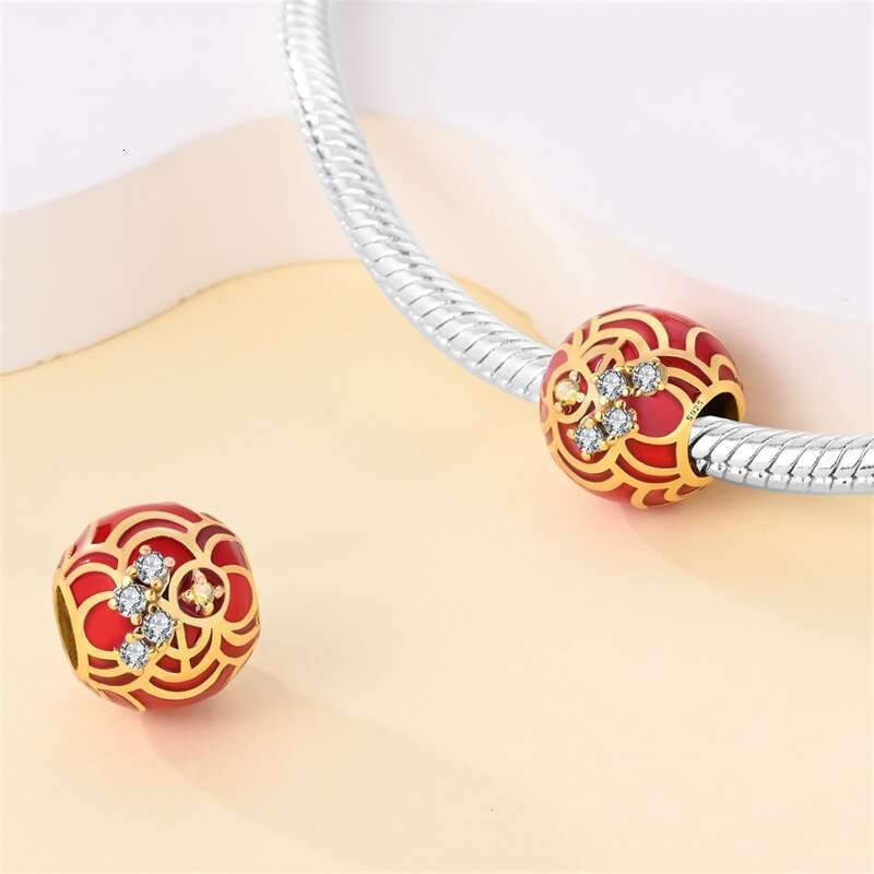 925 Sterling Silver Lucky Cat Chinese Knot Lion Dance New Year Charms Beads Fit Original Bracelets DIY Jewelry