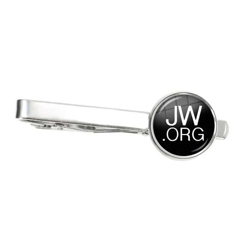 Hot selling personalized steampunk Jehovahs Witness tie clip JW Handmade glass dome jewelry W240914