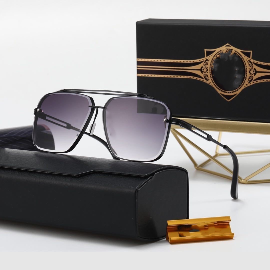 High Quality Designer Sunglasses Classic Eyeglasses Vintage Eyewear Sun glasses For Man Woman 6 Colors Optional Unisex H-SIX LIMITED SIZE22