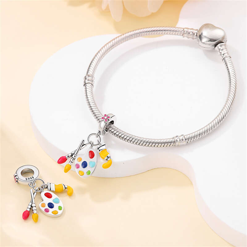 925 Sterling Silver Fit Original Bracelets Music Symbol Drawing Plate Medicine Box Career Series Charms Beads DIY Bracelet For women fine Jewelry