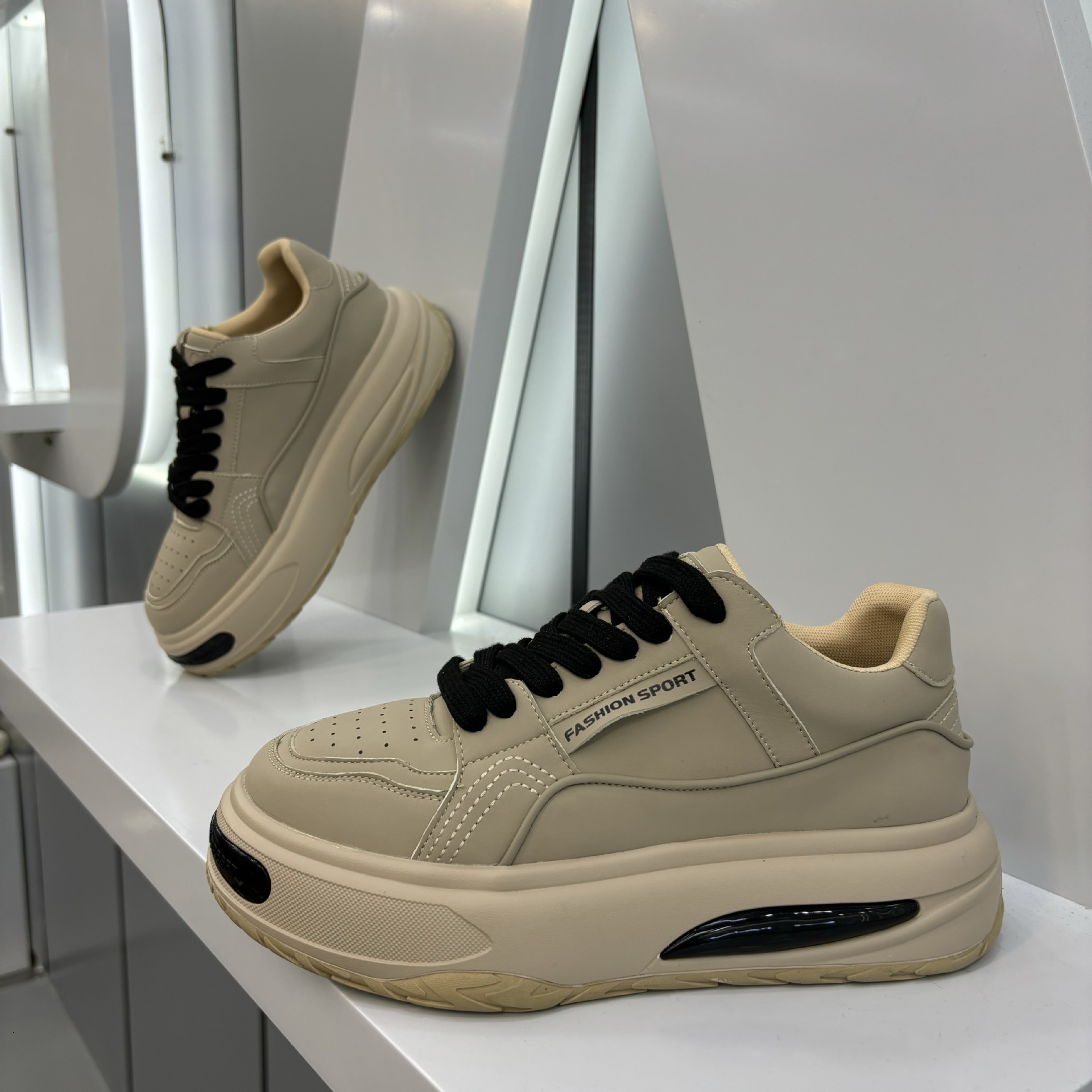 Ddmybear Rose Red Men's 2024 Autumn New Item Thick Sole Height Increasing Sports And Leisure Versatile Style Trendy Dad Shoes Chinese Brand Shoes