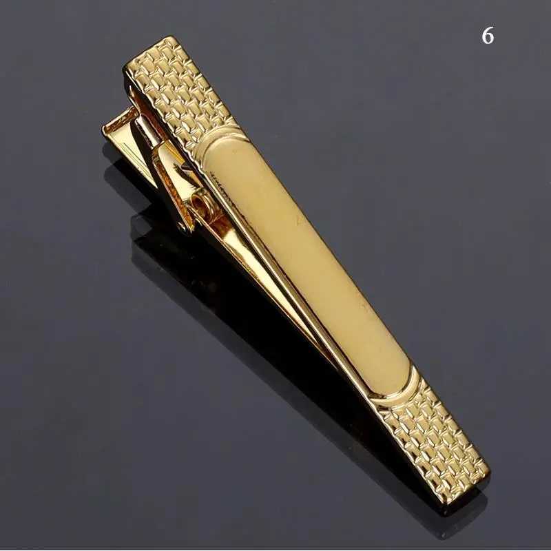 Luxury Tie Clip Classic Simple Style Pin Buckle Bar Gold Mens Business Necklace Clip Metal Mens Jewelry Accessories W240914