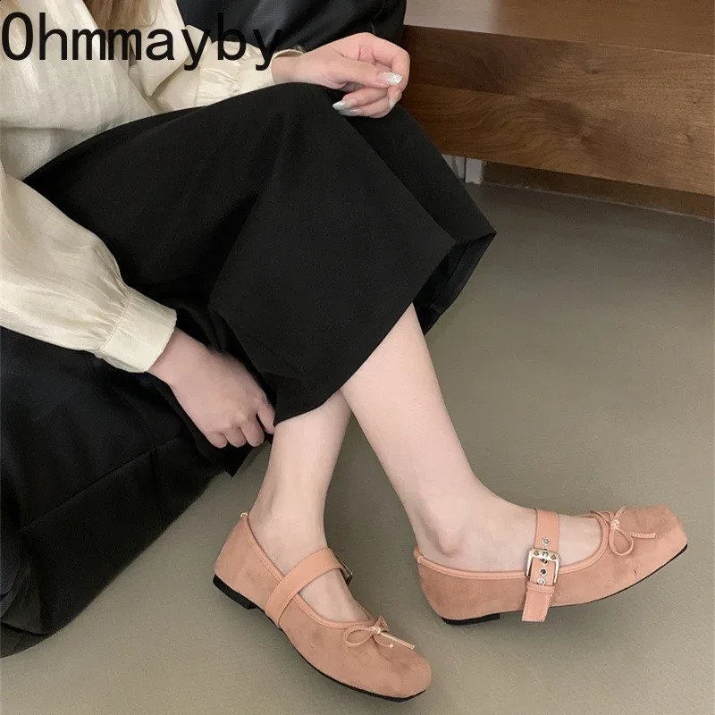 Leopard Print Women Mary Jane Shoes Fashion Shallow Butterfly-knot Flats Retro Style Ladies Comfort Soft Sole Ballerina Shoes 240904