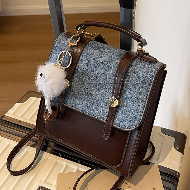 AMZZ Backpack for women in autumn and winter 2023, single shoulder crossbody bag, niche texture handbag, student multifunctional backpack