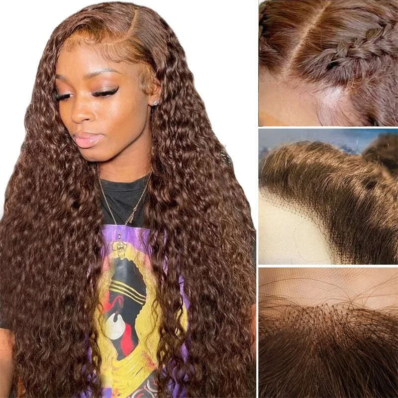 26 Inch Long Kinky Curly 180% Density Blonde Brown HD Lace Front Wig For Black Women Baby Hair Glueless Synthetic Preplucked
