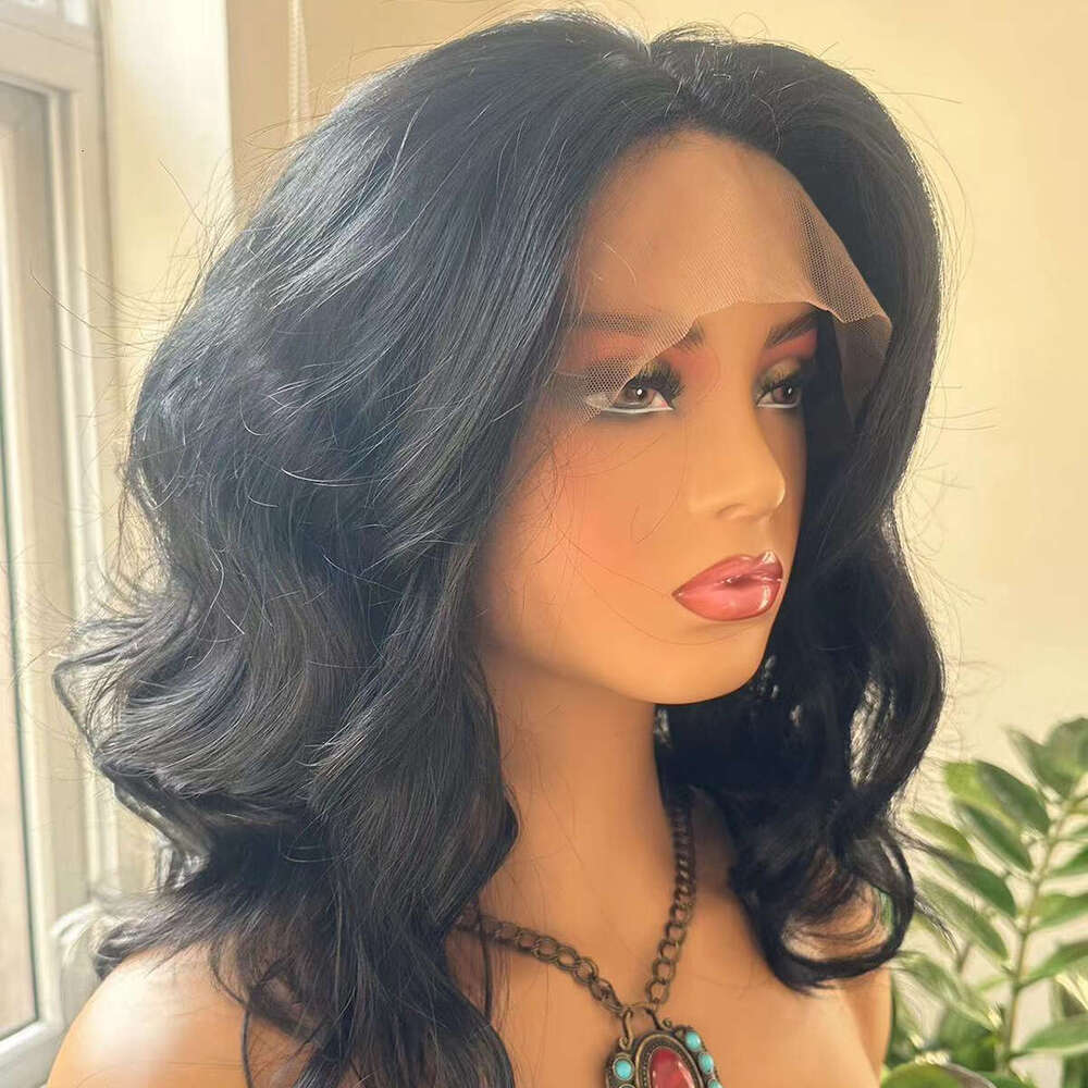 AIMEYA Black Bob For Women Lace Front With Natural Haire 13X4 Short BOB Wig Daily Use Synthetic Hair