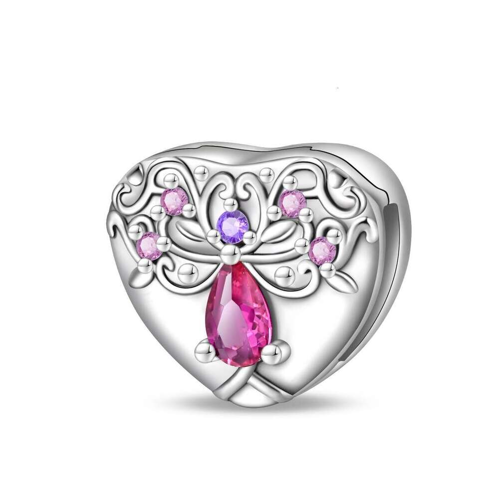 New Flat Bead Fatima Lucky Clover Life Tree Beads 925 Sterling Silver Charms Pendant DIY Jewelry Accessories Gifts for women