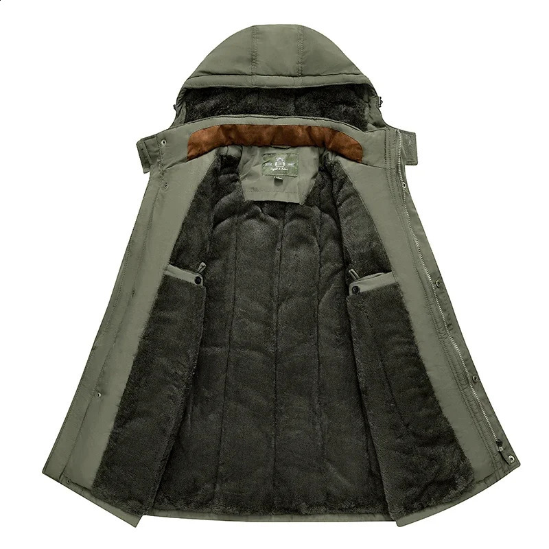 Mens Plus Size Mens Casual Jacket Winter Fashion Thick Parkas Male Coats Fur Overcoat Heated Warm Jackets Parka 240911
