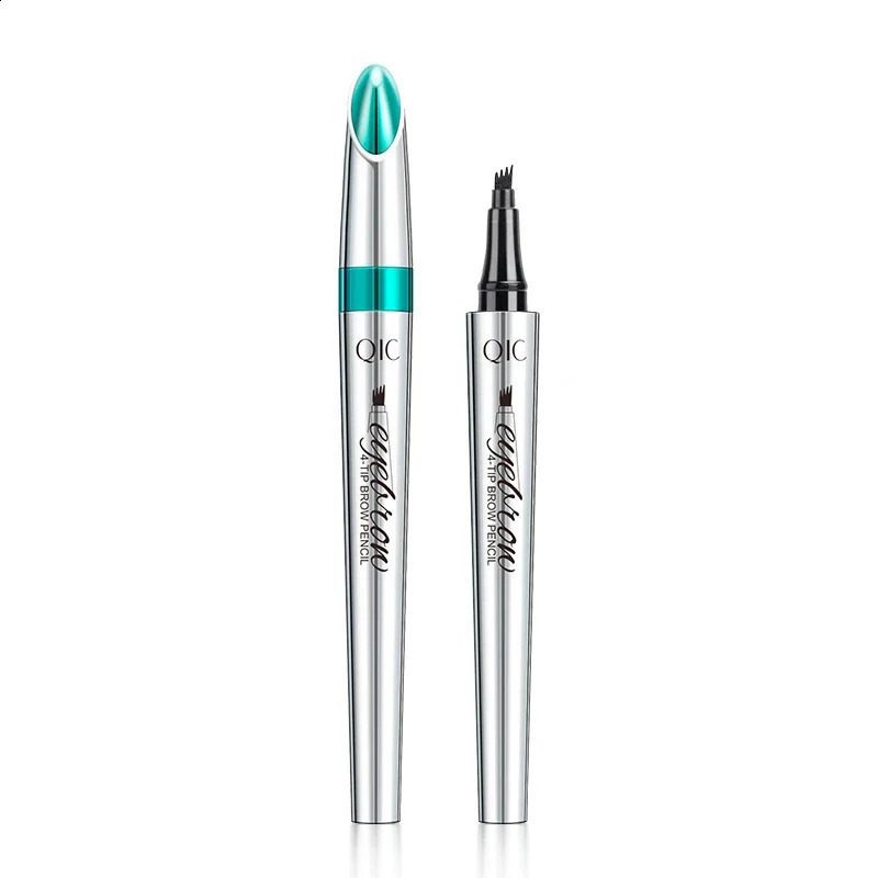 QIC Four-Jaw Ultra-Fine Liquid Eyebrow Tattoo Pencil Waterproof And Sweat-Proof Dark Brown Liquid Brow Pen Makeup Cosmetics 240914