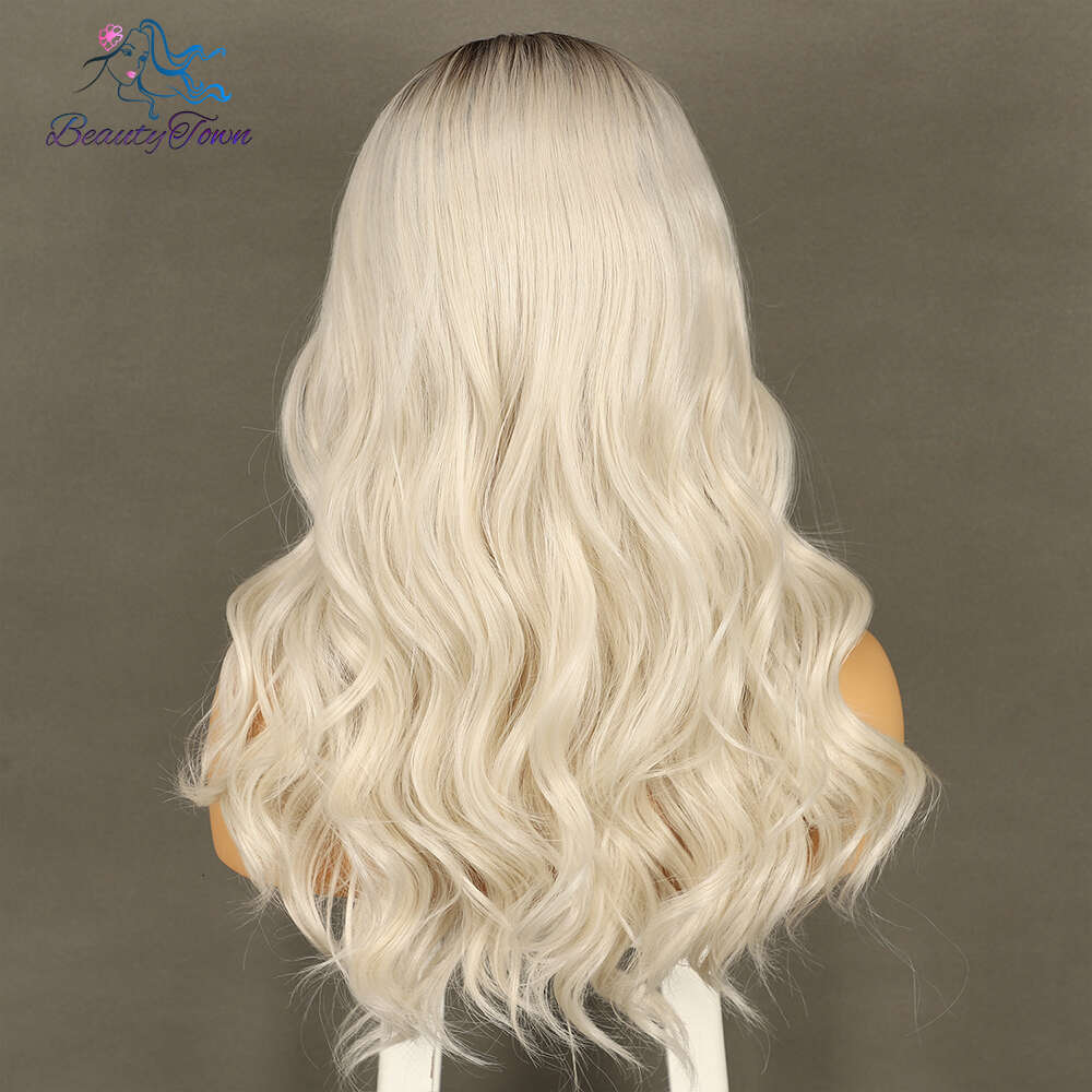 613 13X3 Synthetic For Women Sier Blonde Loose Deep Short Bob Front Hd Lace Wigs 180%