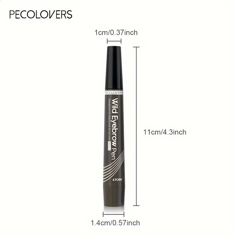 6 Colors 1pc Eyebrow Pen Waterproof 4 Split Tip Eyebrows Pen Eyebrow Tattoo Pen Waterproof Liquid Black Eyebrow Makeup Pencil 240914